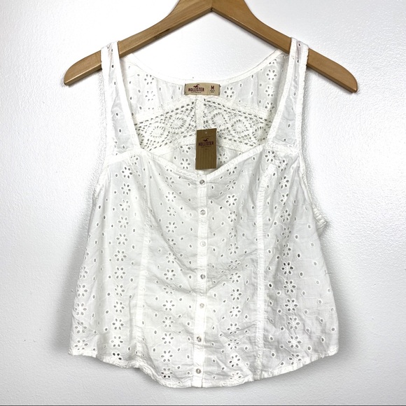 Hollister Tops - Hollister Eyelet Tank. NWT